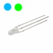 10 St&uuml;ck DUO Leds 3mm BLAU / GR&Uuml;N _ 3 Pin Led Bi Color