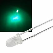 3mm Led cyan t&uuml;rkis 4000mcd 30� 492~500nm 3,2-3,4V 20mA