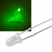 3mm Led gr&uuml;n 10000mcd 30� 520~525nm 3,2-3,4V 20mA (4) 