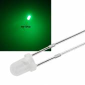 3mm Led DIFFUS gr&uuml;n 1800mcd 60� 518~525nm 3,1-3,5V 20mA