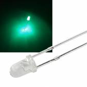 3mm Led kalt-gr&uuml;n 8000mcd 30� 510~519nm 3,2-3,4V 20mA