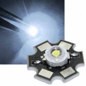 1x HighPower Led 3 Watt KALTWEIß auf STAR Platine 700mA