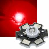  1x HighPower Led 3 Watt ROT auf STAR Platine 700mA