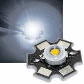 1x HighPower Led 3 Watt WEIß auf STAR Platine 700mA