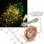 LED Draht-Lichterbündel 210 LEDs kupfer IP44 Farbwechsel bunt 230V Betrieb, Lichterkette