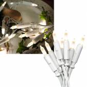  LED Lichterkette mit 20 warmweißen Leds weißes Kabel für Innen