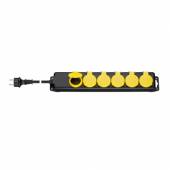 6-fach Outdoor Steckdosenleiste mit 1,5m Kabel 230V 16A IP44 Steckerleiste Garten-Steckdose