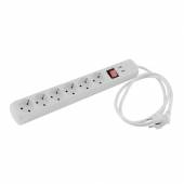 6-fach Steckdosen-Leiste Verteiler mit Schalter 2 USB Lade-Buchse Steckerleiste Mehrfachsteckdose
