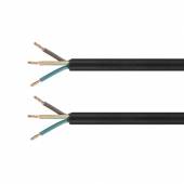 1m flexible Anschlussleitung schwarz 3G1,5mm² H07RN-F Elektro-Kabel 230V IP44 Außen