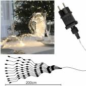   Micro Led Draht-Lichterkette BUNDLE 200 SMDs 230V mit Netzteil Innen