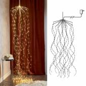   XXL Lichtervorhang 600 micro-LEDs mit Stecker-Netzteil LED Draht-Lichterkette