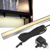  LED Licht-Leiste AQUALINE 600 warmwei&szlig; 230V 4W Edelstahl IP68 Unterwasserbetrieb