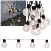  Led Party Lichterkette LIGHTCHAIN klar Kabel schwarz mit 16 Glühbirnen 9,5m 230V