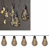 Party Lichterkette GLOW verspiegelt 10 LED-Glühbirnen 3,9m 230V für Innen