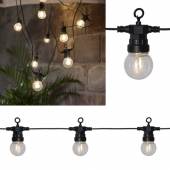 PREMIUM Party LED Lichterkette CIRCUS MINI-klar 20x Filament-LED 230V-Netzteil schwarz