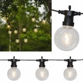 PREMIUM Party LED Lichterkette CIRCUS BIG klar 10x Filament-LED 230V-Netzteil schwarzes Kabel