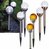   2er Set LED Solarleuchte KUGEL Pathlight edelstahl