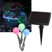 Solar LED Lichterkette Balls Multi bunt mit 20 Kugeln ca. 6,75m / Winter tauglich