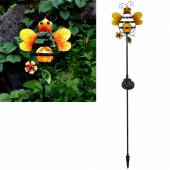 Solar LED Gartenstab-Leuchte BIENE 85x17cm Solarleuchte Gartenleuchte Tier
