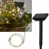 Solar Micro Drahtlichterkette DEW DROP 50 micro LEDs warmweiß ca. 5 Meter