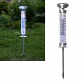 LED Solar Außen-Thermometer CELCIUS 57cm beleuchtet Garten