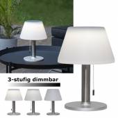  Solar LED Tischleuchte SOLIA 10-200lm dimmbar Tischlampe für Balkon Terrasse