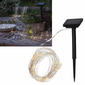 Solar Micro Drahtlichterkette DEW DROP 200 micro LEDs warmweiß ca. 20 Meter
