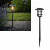 PREMIUM Solar Wegleuchte FILIPPA 10lm 50x17cm aus Metall & Echtglas Solarleuchte grau