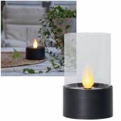  Solar LED Garten Kerze PULOUN 13x8cm mit Tag/Nacht-Sensor für Außen Laterne Windlicht