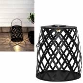 LED Solar Laterne CALABRIA Metall-Laterne 28x26cm schwarz für Außen