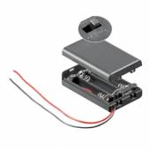 Batteriefach 3x AAA mit EIN-AUS Schalter, Batteriehalter