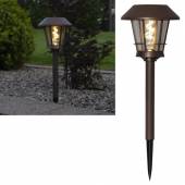 Solar Standleuchte FERGUS 35x15cm mit Spiral-Filament-LED 10lm braun