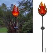  LED Solar Gartenstecker MELILLA FLAME mit Feuer-Effekt Solarleuchte Flammenform