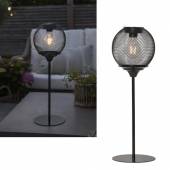  PREMIUM Solar Tischleuchte Standleuchte 46x15cm SUNLIGHT 5lm Filament-LED Metallgitter Außen