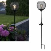  PREMIUM Solar Leuchte Gartenstecker 76x16cm SUNLIGHT Filament-LED Metallgitter Standleuchte