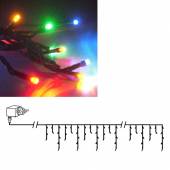 multicolor LED Lichtervorhang 4,0x0,4m bunt, Kabel schwarz, 144 Leds IP44 Innen & Außen