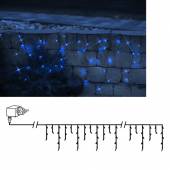 LED Lichtervorhang 4,0x0,4m blau, Kabel schwarz, 144 Leds IP44 Innen & Außen