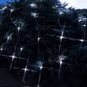 3x3m LED Lichternetz WEIß 180 Leds, transparentes Kabel, outdoor Außen IP44