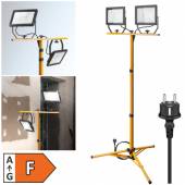    100W Led Baustrahler mit Stativ 8000lm 230V IP65 Baulicht Baustellenlampe