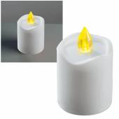 LED Grablicht wei&szlig; mit D&auml;mmerungssensor flackernder LED / Grablaterne Grableuchte Kerze