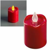 LED Grablicht rot mit D&auml;mmerungssensor flackernder LED / Grablaterne Grableuchte Kerze