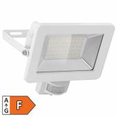 slim LED Fluter wei&szlig; 50W mit Bewegungsmelder abschaltbar 230V 4250lm neutralwei&szlig;