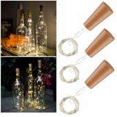 3er Set Korken Led Lichterkette 10 Led 95cm mit Timer Flaschen-Beleuchtung Flaschenlicht Dekoration