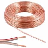 10m flexible Zwillings-Litze 2x0,35mm² transparent HiFi-Kabel Litze CU Kupfer