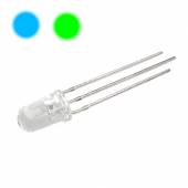 10 St&uuml;ck DUO Leds 5mm BLAU / GR&Uuml;N _ 3 Pin Led Bi Color