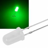 5mm Leds DIFFUS gr&uuml;n 2400mcd 60� 520~525nm 3,2-3,4V 20mA