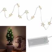  Micro Led Draht Lichterkette 20 Sterne 2 Meter mit TIMER batterie-betrieben Innen, Led Abstand 10cm