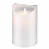  LED-Echtwachs Kerze SWINGING 15 x 10cm XL weiß mit Timer und bewegter Flamme
