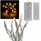 Mini LED Lichterkette warmweiß 10 LEDs batteriebetrieb
