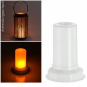    Led Flammen-Licht Leuchte mit Timer Batterie-Betrieben 9x7,5cm, kabellos flackernd Feuer-Effekt